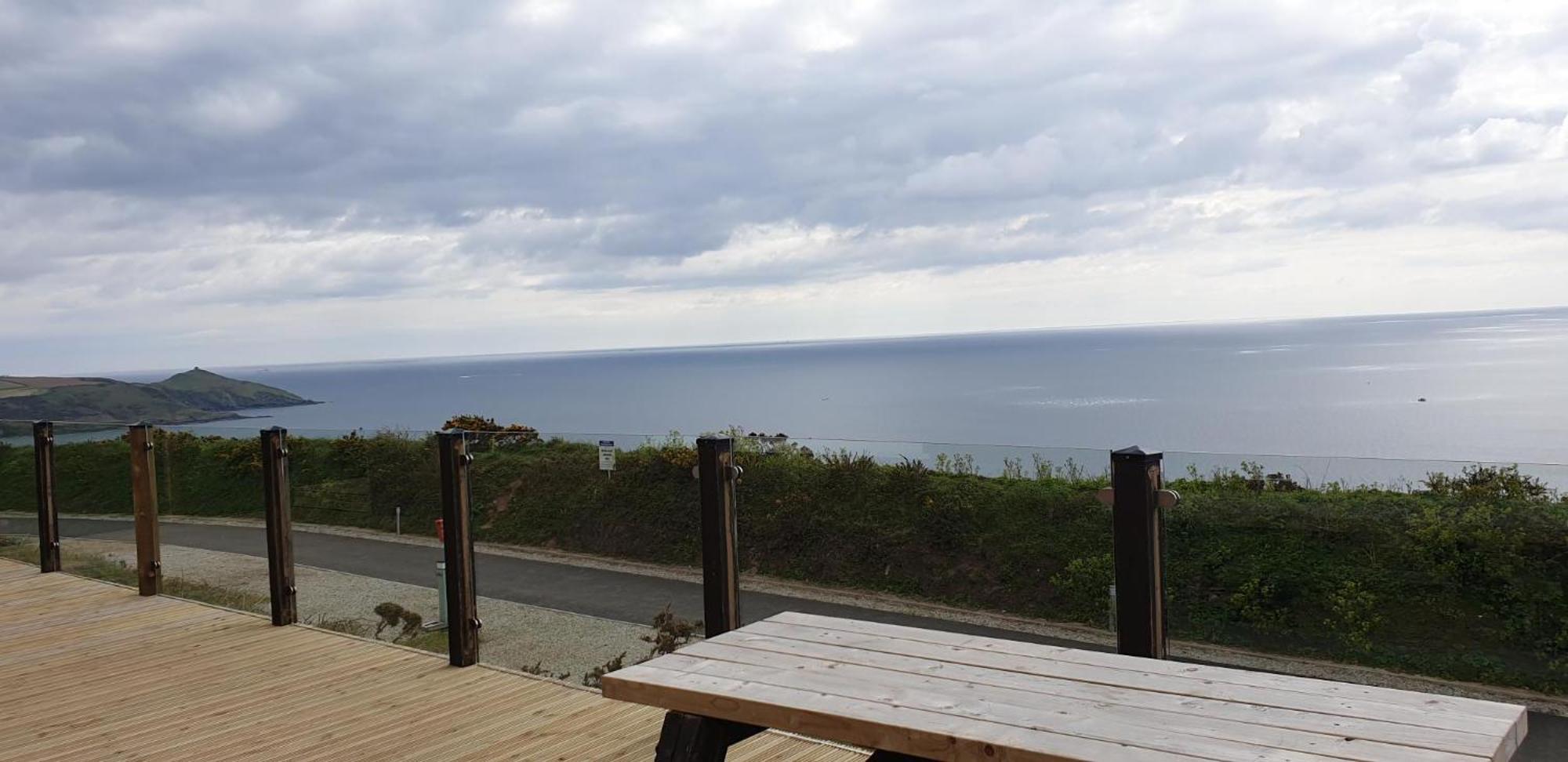 Sunset Sea View Chalet With Hot Tub Torpoint Buitenkant foto